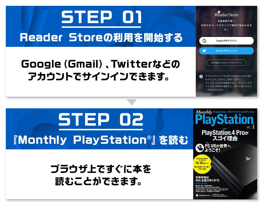 簡単【2STEP】で楽しむ 『Monthly PlayStation(R)』