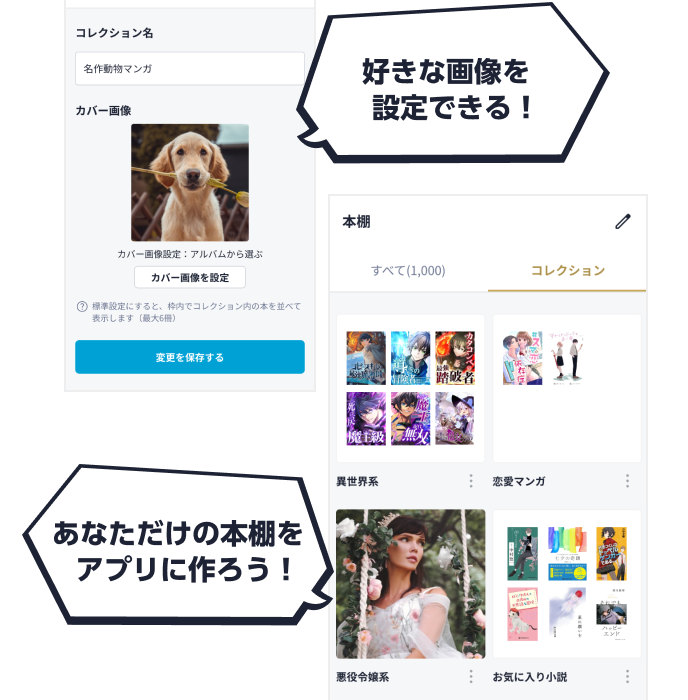カスタムコレクション設定のイメージ