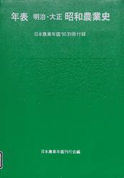 日本農業年鑑〈1990年版〉別冊　年表　明治・大正・昭和農業史